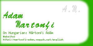 adam martonfi business card